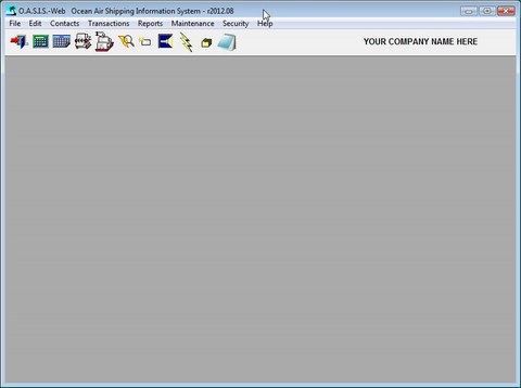 OASIS Web Main Menu screen